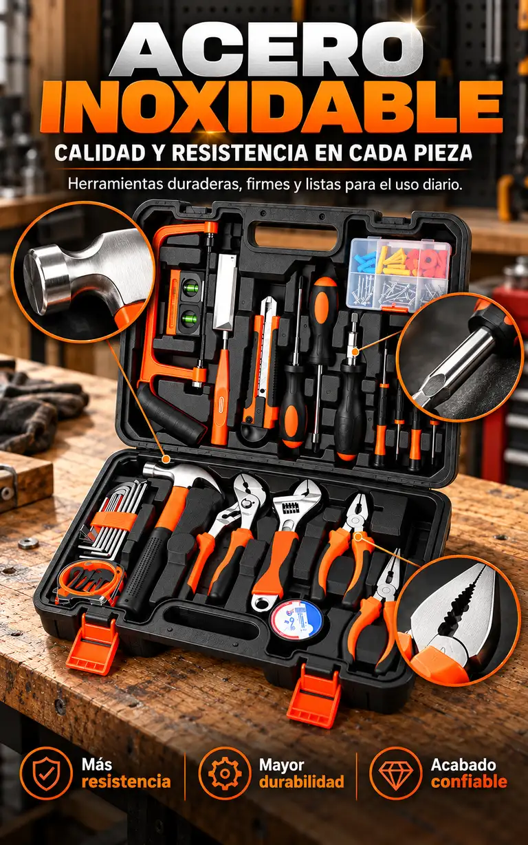 Acero inoxidable: calidad y resistencia en cada pieza del kit FerraMax