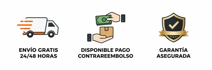 Envío gratis 24/48h, pago contrareembolso, garantía asegurada